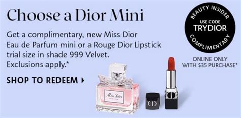 dior canada promo code